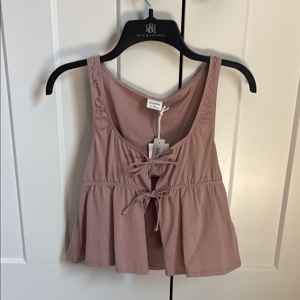 Aritzia Purple Sleeveless Crop Tank Top